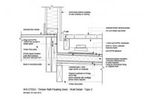 Timber Raft Floating Deck - wall Detail - Type 2